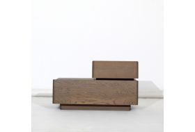 Stolik nocny Bright z gniazdkiem lewy Cognac Oak
