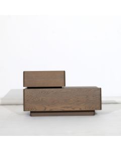 Stolik nocny Bright z gniazdkiem prawy Cognac Oak