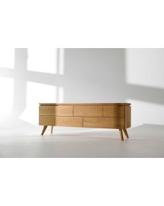 Szafka pod TV na nóżkach Modesta dębowa 180 cm długości